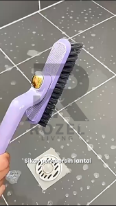 ROZEL Sikat Pembersih Lantai Kamar Mandi Toilet WC 3in1 360 derajat Berputar Serbaguna / Sikat Pembersih Wastafel Dapur Jendela Toilet Multifungsi Warna Estetik