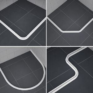 Silicone Bathroom Water Stopper Blocker shower retaining strip Water Partition Dry and Wet Separation Flood Barrier Rubber Dam