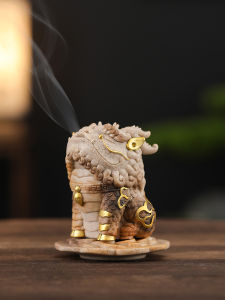 Chinese Style Desktop Decoration Xiangrui Xi Wang Office Desk Sculpture Wealth Attractor Bookshelf Ornament Incense Burner