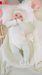 Body chip dài tay quần dài La Pomme nhiếp ảnh nhí - Sợi Petit Soyeu thoáng mát – Bé trai/gái - Newborn - 3M