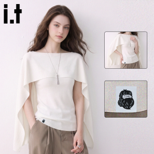FINGERCROXX | French White False Two-Piece Poncho Tunic