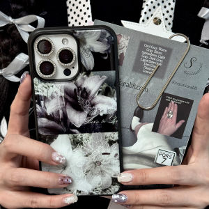 Punk Dark Lilac Acrylic Art Case Elite Simplicity Ins Vintage for iPhone 17 pro Max Apple 17 Air plus 16 pro Protect Shell Phones