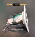 PINLIGHT/DOWNLIGHT E27 SQUARE RECESS TYPE. 