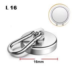 Strong Neodymium Magnet Magnetic Hooks Heavy Duty Storage Hooks With Swivel Carabiner Hook For Refrigerator Magnetic
