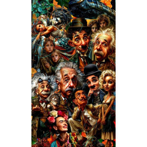 Kayou | 500/1000/1200/2000 PCS Jigsaw Puzzles a Group of Abstract Figure Family Activity Game for Gameroom Bedroom Home Decor Gift