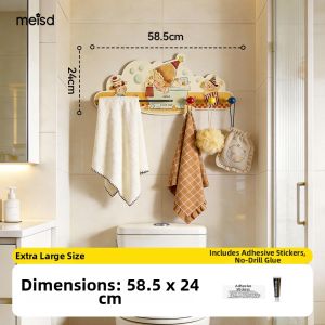 MEISD | Bathroom Hook Shelf Adhesive Drill-free 2026