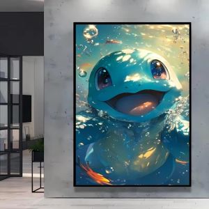 Bandai | DIY 5D Diamond Painting Pokemon Starter Creatures Water Theme Art Hobby Craft for Home Wall Decor Ideal Gift for Art Lovers