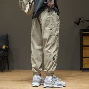 American Style Ice Silk Quick Dry Pants Mens Thin Loose Workwear Summer Mens Pants Casual Loose Fit Straight Leg