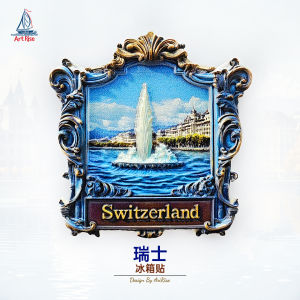 Geneva Great Fountain 3D Magnetic Fridge Magnet Travel Souvenir Gift Home Decoration Sticker Landscape Scene Decal
