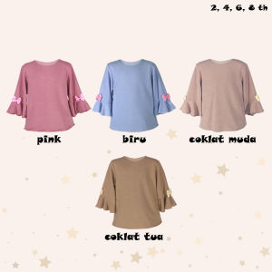 Two Mix Atasan Anak Perempuan / Blouse Tops Kids Katun Usia 1-8 Tahun 4241