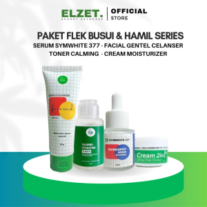 Elzet Skincare Paket Lengkap Flek Hitam Khusus Busui Bumil Paket Komplit Penghilang Noda Hitam Melasma BPOM