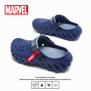 Marvel Mens Summer Outdoor Thick Bottom Anti-Slip Comfortable Head Covering Beach Sandals Slippers Durable Wear Resistant Flat Heel