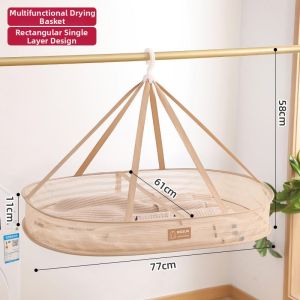 Foldable Drying Laundry Basket And Multipurpose Net Pouch