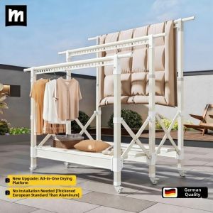 MINGZHI | Outdoor Wind-Resistant Adjustable Movable Clothes Drying Rack