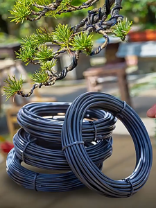 10m 1/1.5/2mm Black Bonsai Wire Plant Support Branch Bending Fixing Rope Garden Diy Tool