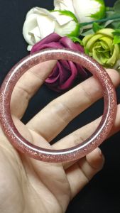 (certificate) Strawberry Starlight Quartz Bangle 59mm  (证书）草莓晶星光超闪片草莓晶手镯59MM