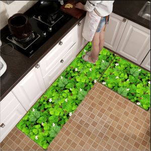 Kitchen Anti-Slip Absorbent Mat Long Strip Entrance Oil Absorbing Pad Bathroom Door Mat Home Entrance Door Mat Washable