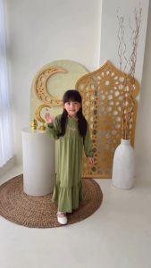 Hooneybee Humaira - Gamis anak Perempuan [Size 2-10 Thn] Baju Kaos Cewek