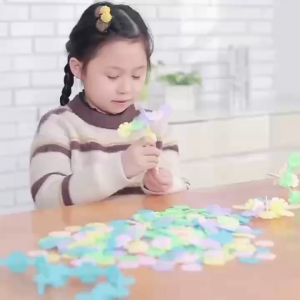 [SG STOCK] Large Snowflake Building Blocks Kids Plastic Interlocking Educational Toys for Boys Girls Kindergarten