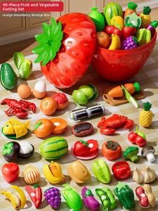 YISBRO | Toddler Fruit and Vegetable Slicing Toy Set 4 Pieces