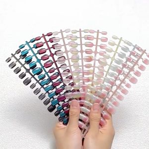 Kuku Palsu Opal Permata Mata Kucing Nail Art Aesthetic Dan Lem Wisuda Cat Polish Kutek MY016 COD