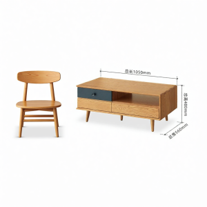 YUANSHI YUANSU | Original Solid Wood Oak Coffee Table