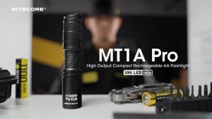 Nitecore MT1A Pro Flashlight - 800 Lumens - 1x AA Battery - 250m - USB-C Rechargeable Battery- IP68