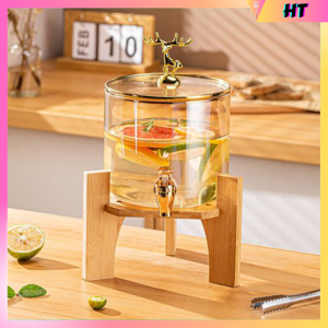 2.6L Glass cold kettle household large capacity with water faucet juice beverage bucket cool kettle