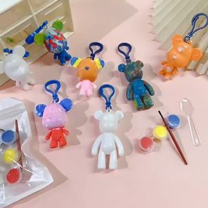 Gantungan Kunci DIY Fluid Violent Bear Viral Key Chain Bearbrick Mainan Edukasi Cat Dengan Cairan Bear Brick Handmade Hamper Hadiah Ultah Murah Diy Ornamen Berwarna