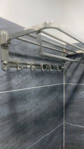 Combo 4 món nhà tắm máng khăn đôi đa năng inox304 + rổ gốc tắm inox304 2 tầng + kệ xà bông inox304 + hộp giấy vệ sinh inox304. Combo 4 món tiện lợi cao cấp INOX304 chất lượng không rỉ sét