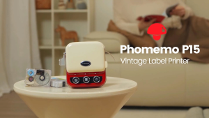 Máy in nhãn Phomemo P15 máy in nhãn nhỏ di động không dây Bluetooth nhiều kiểu phông chữ có thể sạc lại cho quà tặng trang trí thẻ tên vải in chuyển