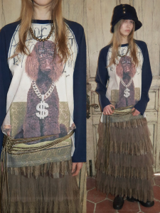 1JINN STUDIO | Glittered Raglan Sleeve T-Shirt