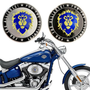World of Warcraft trò chơi Wow bộ lạc 3D kim loại biểu tượng nhôm hình dán trang trí xe máy xe mô tô Scooter đầu máy Decal phụ kiện