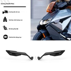 Gương Chiếu Hậu CNC Bằng Nhôm Có Thể Điều Chỉnh Cho Xe BMW CE 04 2021-2025 Màu Đen Tích Hợp Chức Năng Xoay Dành Cho Xe Máy