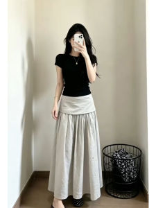 LIRUSHAN | Complete OOTD Black Short-Sleeve Maxi Dress 2026 New Design