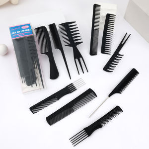 10pcs Hair Comb Set Plastic Styling Cutting Combs Anti-static Multi-function Haircare Styling Comb Kit for Barber Salon Home Use
