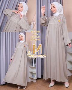 MIDI VENI ORY ASHILLA MESSI/MIDI BORIDIR ASTRIA ORY ASHILLA MESSI/MIDI DRESS RAYON TWILL MIX BORDIR ORY BY ASHILLA MESSI