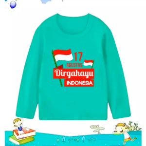 Atasan anak Laki-Laki/Perempuan usia 1-12 tahun 17 Agustus lengan panjang