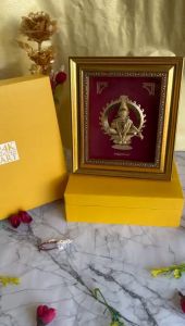 LORD AYYAPPAN - 24K Gold Foil 3D Small frame ( 16cm x 18.5 cm)