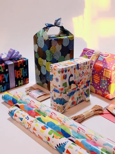 SG 1 Roll Thick Birthday Gift Wrapping Paper Waterproof for Present Packaging