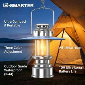 Vintage Portable LED Handheld Lamp Emergency Atmosphere Light Practical Charger Lantern Fit for Outdoor Camping Tent Lighting