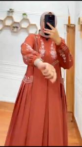 Naret Fashion Lovandra Dress Model Kekinian/Dress Kondangan Terbaru Bahan Ceruty Babydoll