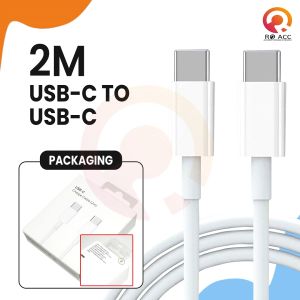 [RO ACC] KABEL DATA CHARGER 100W TYPE TIPE C TO C THUNDERBOLT 2 METER FOR APPLE MACBOOK / IPHONE 15 PRO MAX