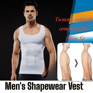 Mens Shaping Vest Body Slimming Vest Quick-Dry Compression Shirts Tank Top Fitness Sportswear
