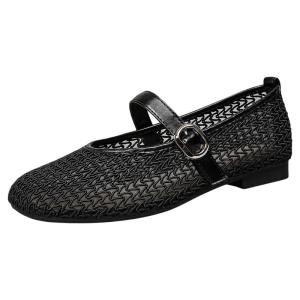GAODI | Breathable Hollow Weave Flat Summer Mary Jane Shoe