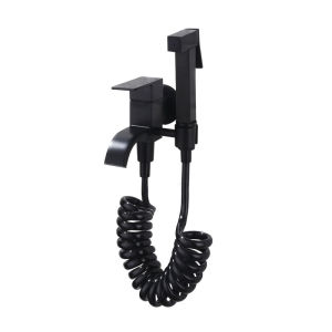 BANGPU | Square Black Single Cold Pressure Handheld Shower Head Set