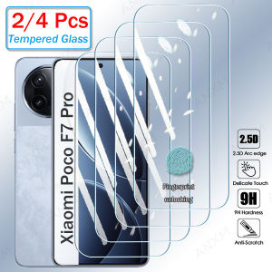 2/4Pcs Tempered Glass Screen Protector For Xiaomi Poco F7 F8 Pro Ultra Clear Protective Cover Glass Film Fingerprint Unlock