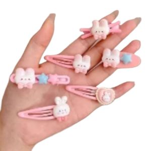 Sweet Rabbit Ear Hair Clip for Girls Childrens Forehead Bangs Edge Clip Cute Hair Accessories Alloy Material Fresh out New Model