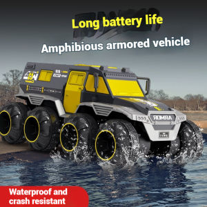 Amphibious RC Car 8WD 2.4G 8 Wheel Drive Off Road Remote Control Truck Climbing Waterproof Armored Vehicles Toys for Boys Gifts