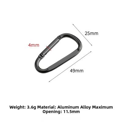 Outdoor Safety Multifunction Carabiner 5 Pieces